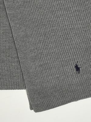 2. Bufanda de lana para hombre Gris jaspeado