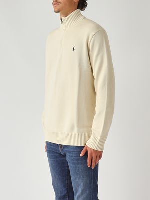 3. Combed cotton sweater for men Cream