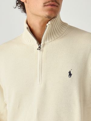 5. Combed cotton sweater for men Cream