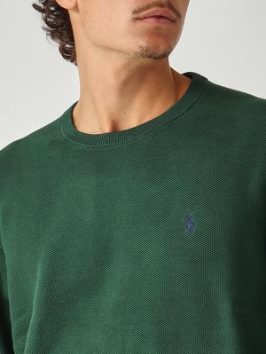 5. Polo pour homme en coton piqué Vert anglais