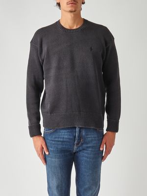 Pull en coton pour homme Noir mélange Polo Ralph Lauren