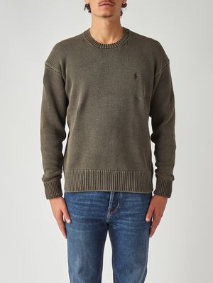 Pull en coton pour homme Olive Mélange Polo Ralph Lauren