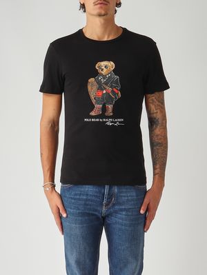 Herren-T-Shirt Custom Slim Fit aus Baumwolljersey Schwarz Polo Ralph Lauren