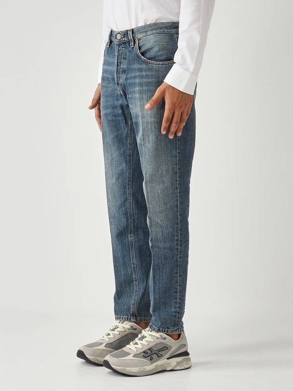 2. Jeans uomo Brighton in cotone Denim Chiaro Dondup up434dfe311ull2du