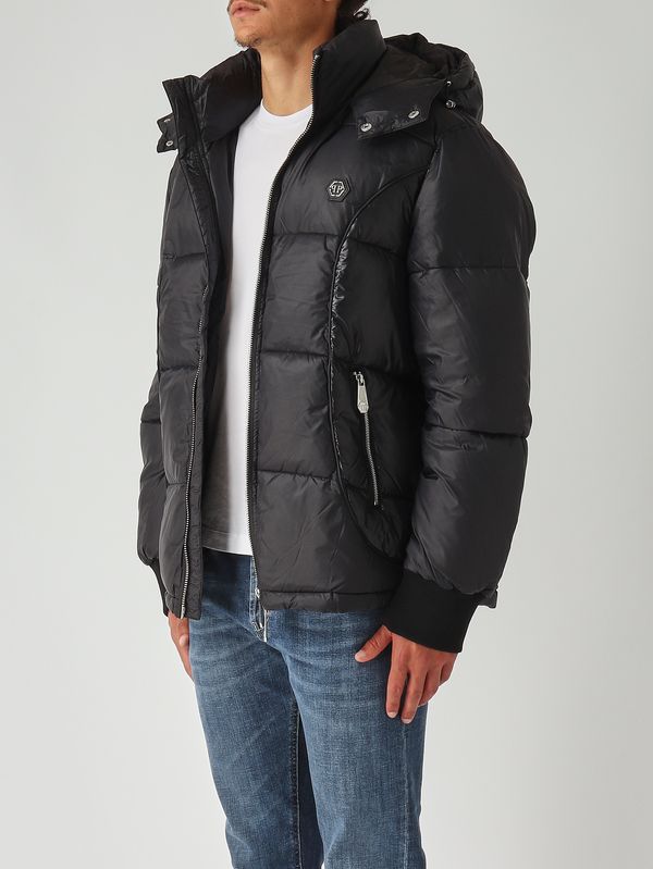 3. Nylon-Daunenjacke für Herren Schwarz Philipp Plein faecmrb2893pny002n