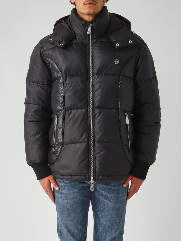 1. Nylon-Daunenjacke für Herren Schwarz Philipp Plein faecmrb2893pny002n