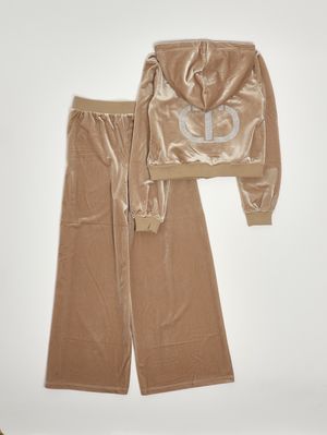 2. Ensemble deux pièces en chenille pour fille Sable