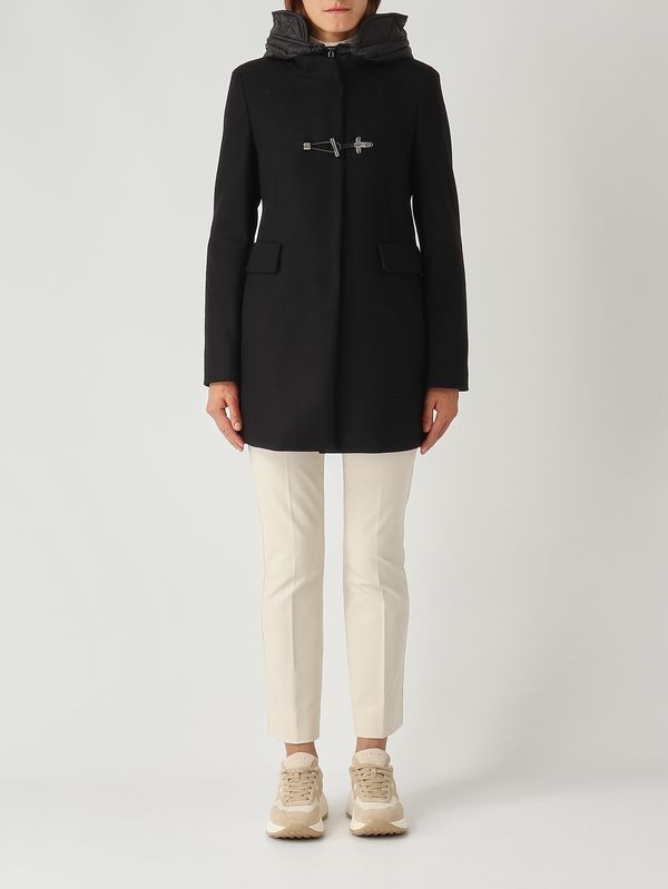 1. Abrigo de mujer Toggle Coat en mezcla de lana virgen Negro Fay naw59513430sgl