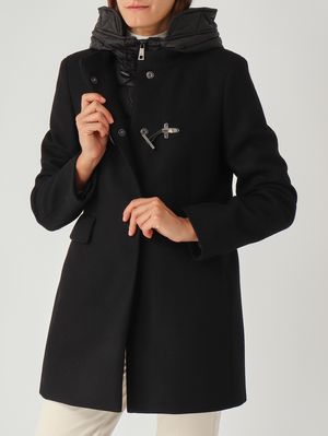 5. Abrigo de mujer Toggle Coat en mezcla de lana virgen Negro