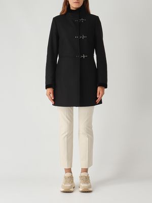 Manteau Virginia en mélange de laine vierge pour femme Noir Fay
