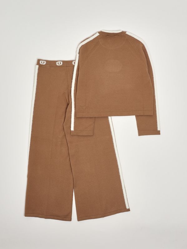 2. Ensemble deux pièces en maille de viscose mélangée pour fille Chameau Twinset 252gj301a