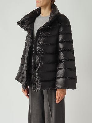 3. Daunenjacke für Damen aus daunendichtem Nylon Schwarz