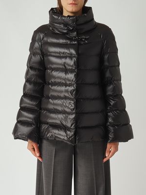 Daunenjacke für Damen aus daunendichtem Nylon Schwarz Fay