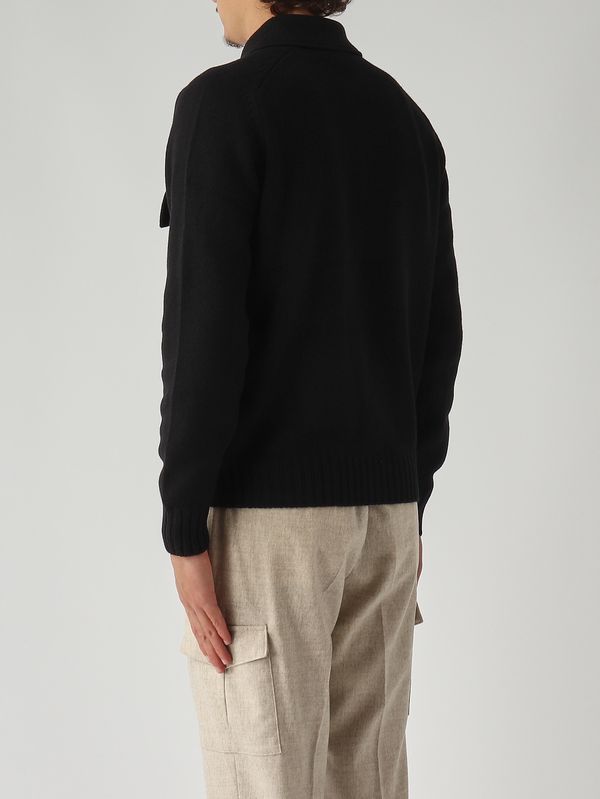 4. Super Geelong virgin wool overshirt for men Black Gran Sasso 1310925079