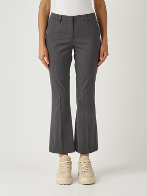 Women's Jaine trousers in stretch wool blend Dark Grey PT Torino