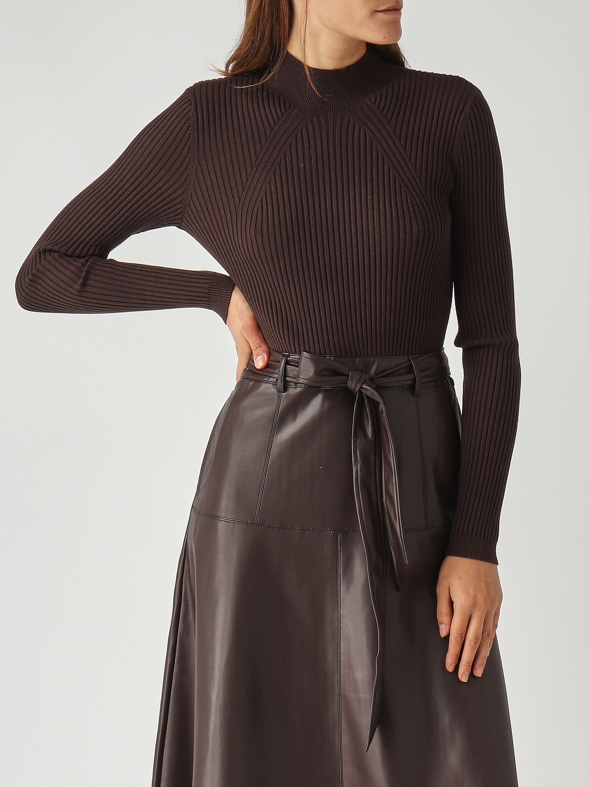 Robe Similicuir Noir Mohito Taille XS (34) - Style Midi Regular, Neuf Sans étiquette