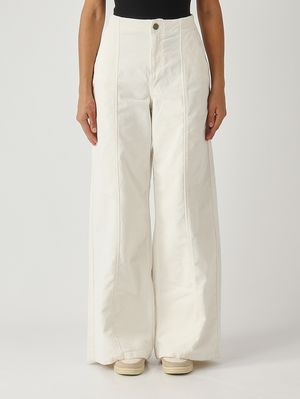 Women's stretch-cotton trousers Snow Twinset