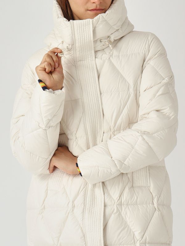 5. Ruenne Thermo Microfiber women's down jacket in waterproof fabric Optical White K-Way k7136jw