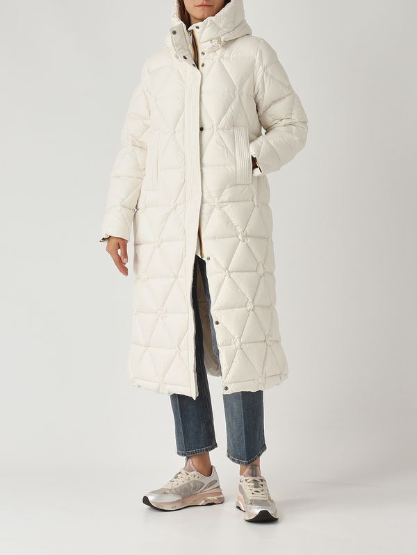 2. Ruenne Thermo Microfiber women's down jacket in waterproof fabric Optical White K-Way k7136jw