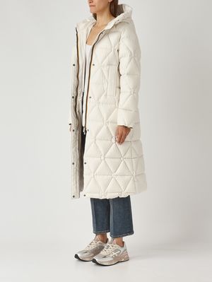 3. Ruenne Thermo Microfiber women's down jacket in waterproof fabric Optical White