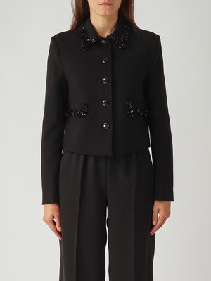 Giacca donna in crepe Nero Twinset