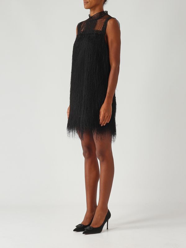 3. Abito donna con frange Nero Twinset 252tt2301