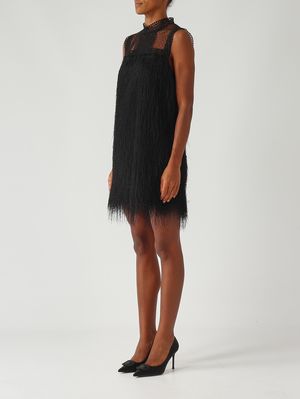 3. Abito donna con frange Nero