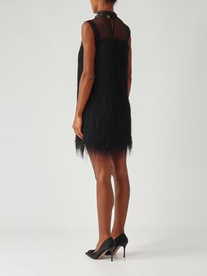 4. Abito donna con frange Nero