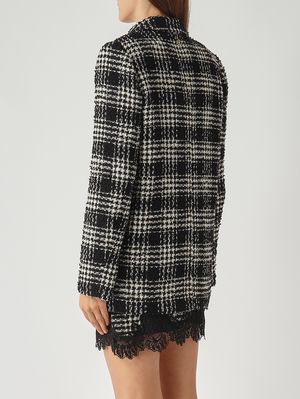 4. Giacca donna in tessuto bouclé Nero-Neve