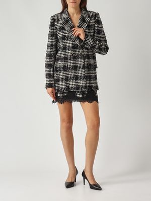2. Giacca donna in tessuto bouclé Nero-Neve