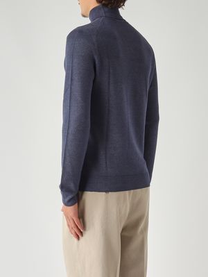 4. Jersey de cuello alto para hombre en lana Avio