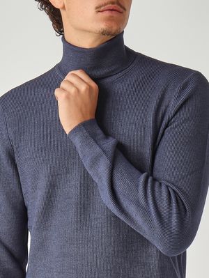 5. Jersey de cuello alto para hombre en lana Avio