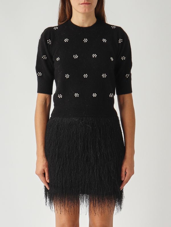 1. Damenpullover in Angora-Mischung Schwarz Twinset 252tt3181