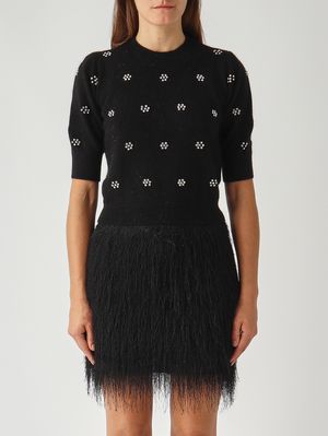 Women's angora-blend sweater Black Twinset