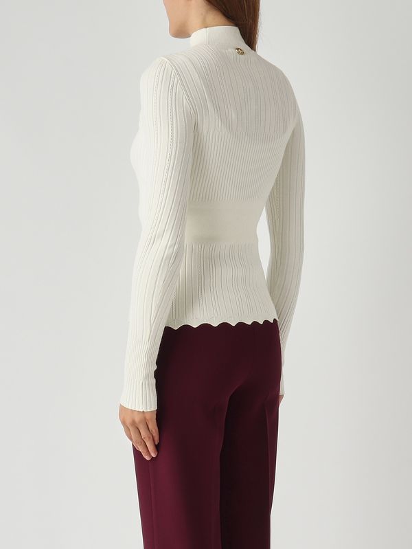 4. Women's viscose-blend mock turtleneck Snow Twinset 252tt3221