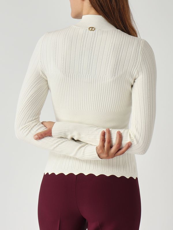 5. Women's viscose-blend mock turtleneck Snow Twinset 252tt3221