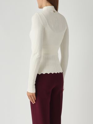 4. Women's viscose-blend mock turtleneck Snow