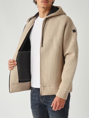 5. Felpa uomo Carrel in misto lana Rib 11 Beige