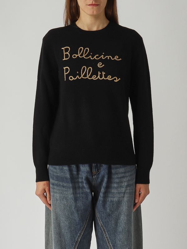 1. Maglia donna New Queen in misto lana e cachemire Bollicine 00l Emb MC2 Saint Barth que0010
