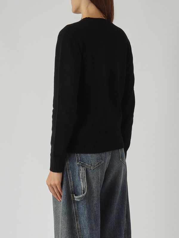 4. Maglia donna New Queen in misto lana e cachemire Bollicine 00l Emb MC2 Saint Barth que0010