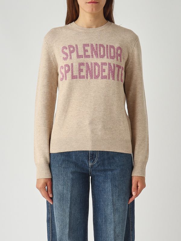 1. Maglia donna New Queen in misto lana e cachemire Splendida Splendente 1123l MC2 Saint Barth que0010
