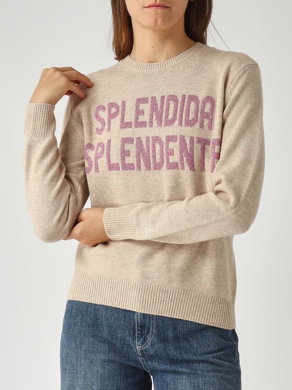 5. Maglia donna New Queen in misto lana e cachemire Splendida Splendente 1123l MC2 Saint Barth que0010