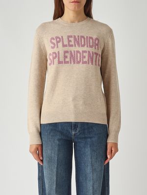 1. Maglia donna New Queen in misto lana e cachemire Splendida Splendente 1123l