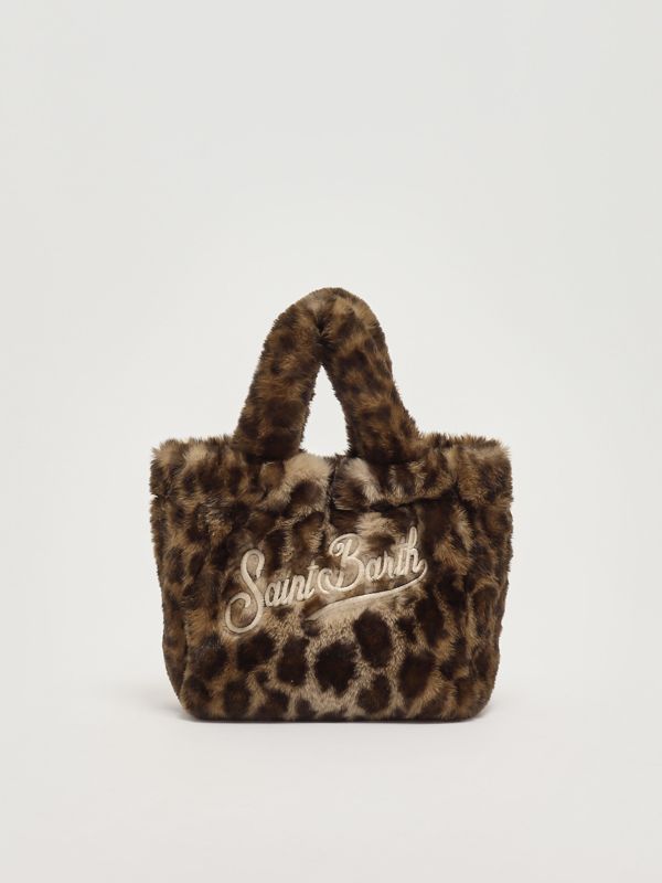 Borsa donna Vanity Mini Soft Fur in eco pelliccia vami021 Leopard