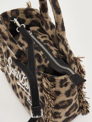 5. Sac Vanity Mini Felt en tissu effet laine pour femme Leopard Midi 18 Emb