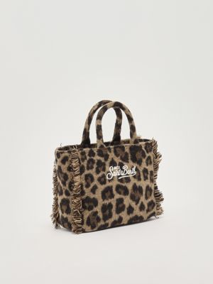 2. Sac Vanity Mini Felt en tissu effet laine pour femme Leopard Midi 18 Emb