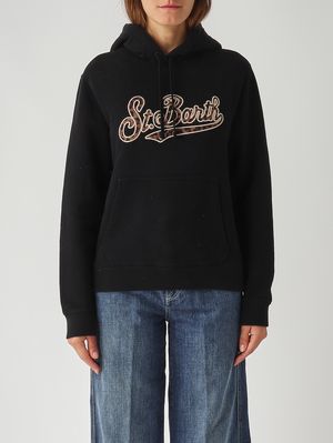 Damen-Sweatshirt aus Baumwolle Schwarz MC2 Saint Barth