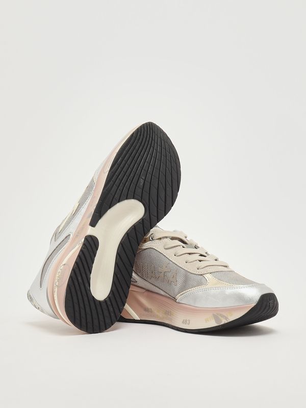 4. Moerund 7797 women's sneakers in nylon and suede Silver Premiata moerund7797