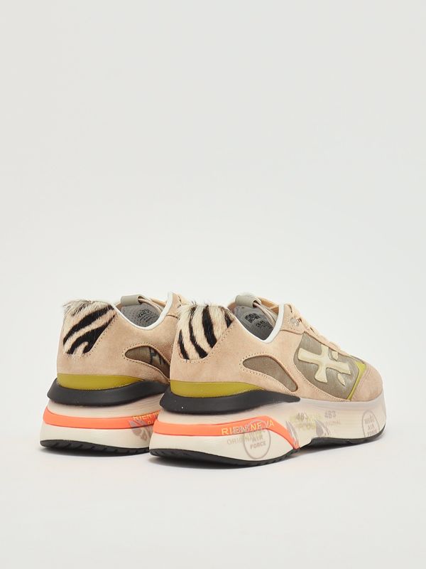 3. Zapatillas de mujer Moerund 7796 en piel y nailon Tórtola Premiata moerund7796