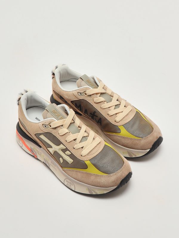 2. Zapatillas de mujer Moerund 7796 en piel y nailon Tórtola Premiata moerund7796